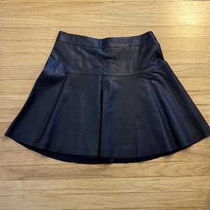 NWT Banana Republic Real Leather Black lined skirt